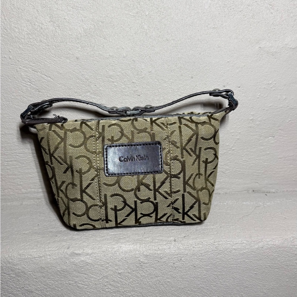 Calvin Klein Beige Monogram Shoulder Bag